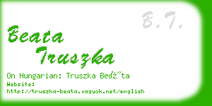 beata truszka business card